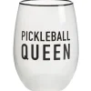 Marie Dumas Pickleball Queen Stemless Wine Glass