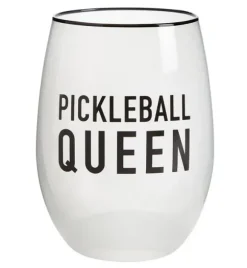 Marie Dumas Pickleball Queen Stemless Wine Glass