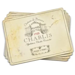 Marie Dumas Placemats Vin de France - Set of 4