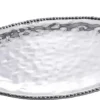 Marie Dumas Porcelain Large Oval Platter - Silver