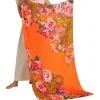 Marie Dumas Powder Climbing Leopard Tangerine Scarf