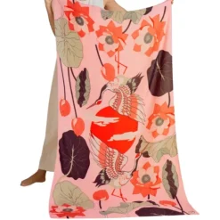 Marie Dumas Powder Crane at Sunrise Petal Scarf