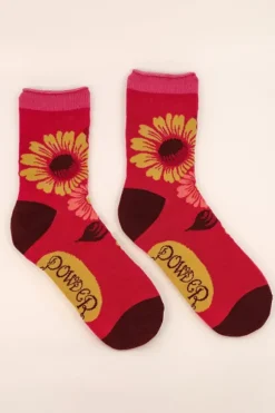 Marie Dumas Powder Design Fuchsia Flora Ankle Socks