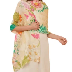 Marie Dumas Powder Flora & Fauna Coconut Scarf
