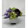 Marie Dumas Purple Anemone Arrangement - White Vase