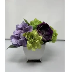 Marie Dumas Purple Anemone Arrangement - White Vase