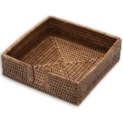 Marie Dumas Rattan Cocktail Napkin Holder