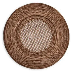 Marie Dumas Rattan Round Dark Natural Plate Charger