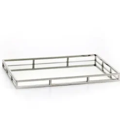 Marie Dumas Rectangular Mirrored Tray - Small
