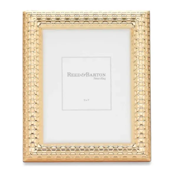 Marie Dumas Reed & Barton Watchband Satin Gold 5x7 Frame