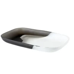 Marie Dumas Resin Grey & White Oblong Platter
