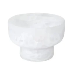 Marie Dumas Resin White Mini Pedestal Bowl