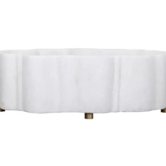 Marie Dumas Ripplecove Cachepot - Marble