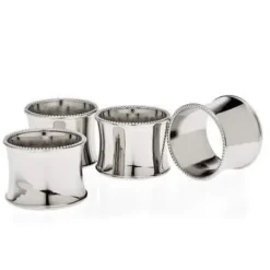 Marie Dumas Round Beaded Napkin Rings Set of 4