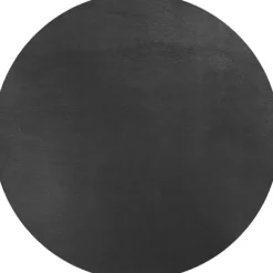 Marie Dumas Round Black Leather Placemat