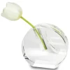 Marie Dumas Round Flat Glass Vase - Small