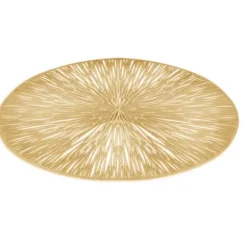 Marie Dumas Round Gold Bamboo Placemat