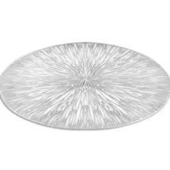 Marie Dumas Round Silver Bamboo Placemat