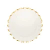 Marie Dumas Scalloped Gold & White Charger Plates