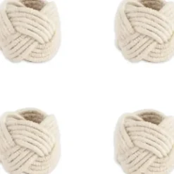 Marie Dumas Set of 4 Jute Napkin Rings