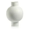 Marie Dumas Short White Stoneware Vase