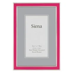 Marie Dumas Siena Enamel Hot Pink 4x6 Frame