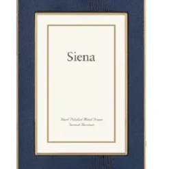 Marie Dumas Siena Gold Lizard Blue 4x6 Frame