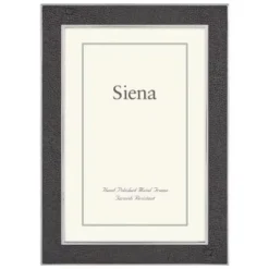 Marie Dumas Siena Shagreen Black 4x6 Frame