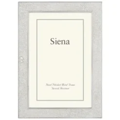 Marie Dumas Siena Shagreen White 4x6 Frame