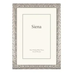 Marie Dumas Siena Silver Metallic Glitter 5x7 Frame