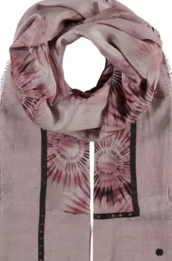Marie Dumas Silk Patterned Pink Scarf