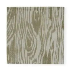Marie Dumas Silver & Gold Woodgrain Napkins