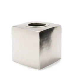 Marie Dumas Silver Brass Tissue Box Holder