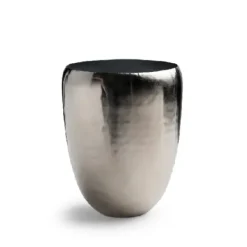 Marie Dumas Silver Brass Wastebasket