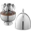 Marie Dumas Silver Egg Flatware Set