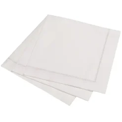 Marie Dumas Silver Grey 25 Piece Hemstitch Dinner Napkins
