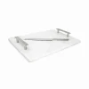 Marie Dumas Silver Marble Challah Tray with Knife