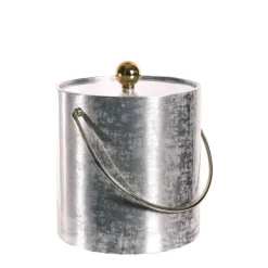 Marie Dumas Silver Nice Bucket with Gold Handle