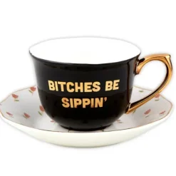 Marie Dumas Sippin' Tea Cup and Saucer