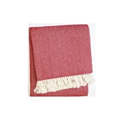 Marie Dumas Skyline Chevron Bordeaux Throw