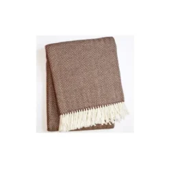 Marie Dumas Skyline Chevron Brown Throw