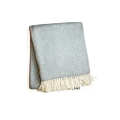 Marie Dumas Skyline Chevron Light Blue Throw