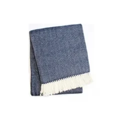 Marie Dumas Skyline Chevron Navy Throw