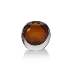 Marie Dumas Small Amber Glass Vase