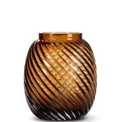 Marie Dumas Small Brown Barrel Vase