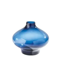 Marie Dumas Small Drib Night Blue Vase