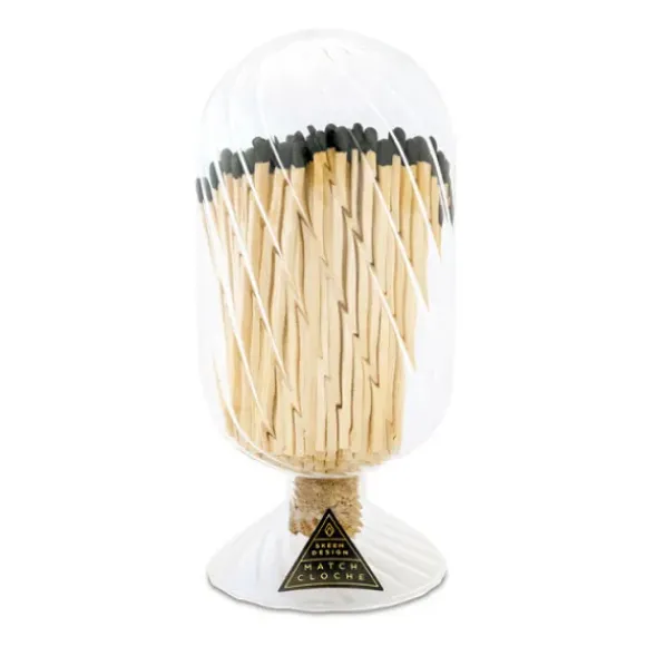 Marie Dumas Small Ribbed Cloche with Black Matches