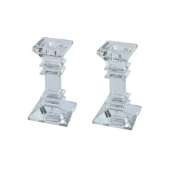 Marie Dumas Small Set of 2 Crystal Candle Holders