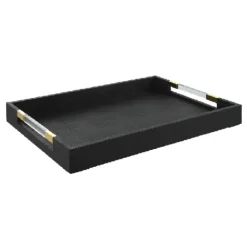 Marie Dumas Small Shagreen Black Tray