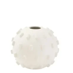 Marie Dumas Small Thymes Matte White Vase